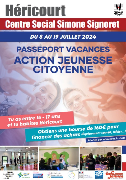 Plaquette d'informations : Passeport Vacances AJC du 8 au19 Juillet 2024