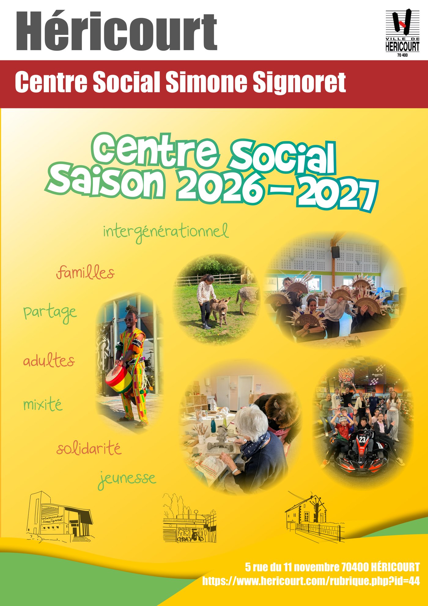 Centre Social Municipal Simone Signoret - Plaquette des services 2026-2027